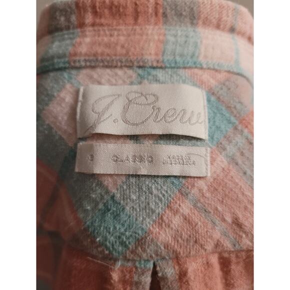 J. Crew - Women's Plaid Pink Flannel Shirt Size Small - Picture 6 of 9